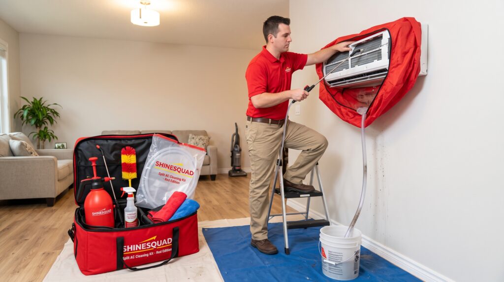 Split AC Cleaning shine squad