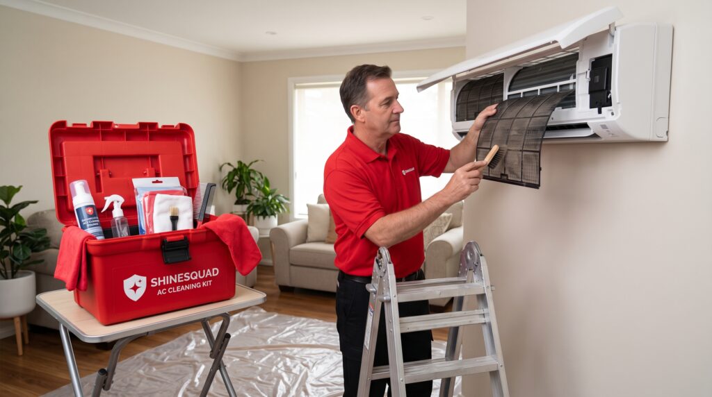 Split AC Filter Cleaning