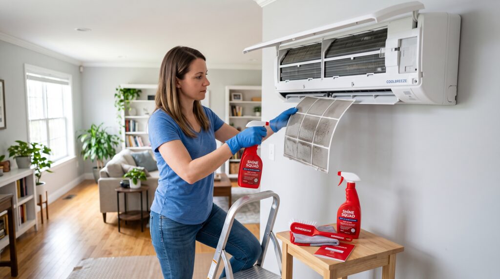 Split AC Filter Cleaning